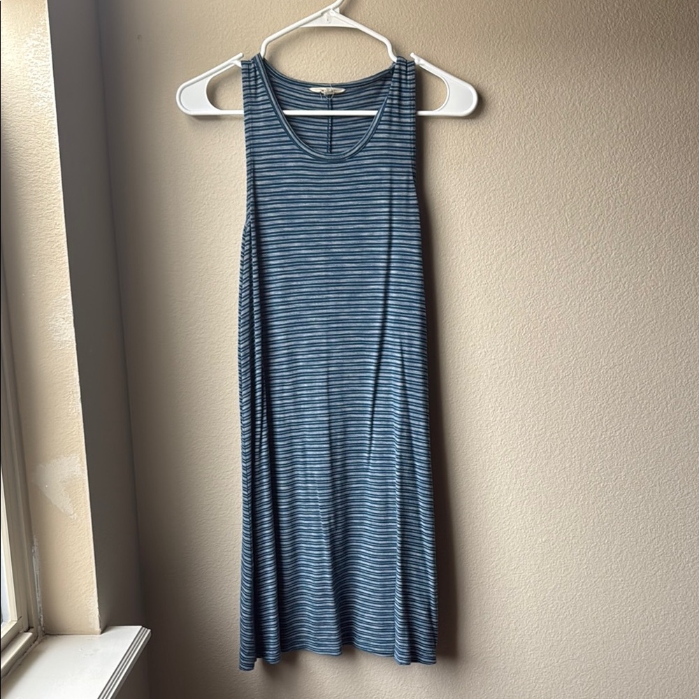 Blue Striped Sleeveless Top